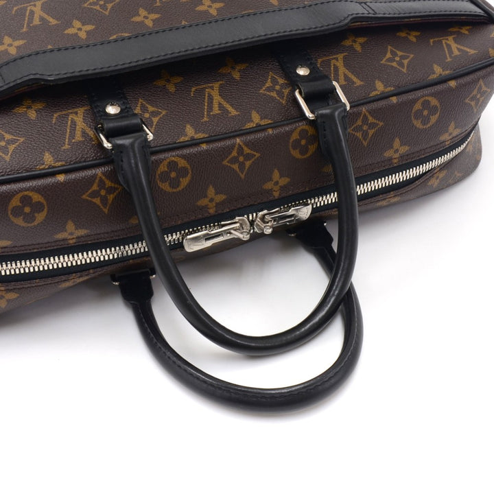 porte-documents voyage gm monogram macassar canvas briefcase bag