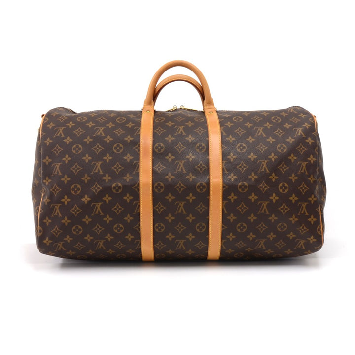 keepall 55 bandouliere monogram canvas travel bag with strap