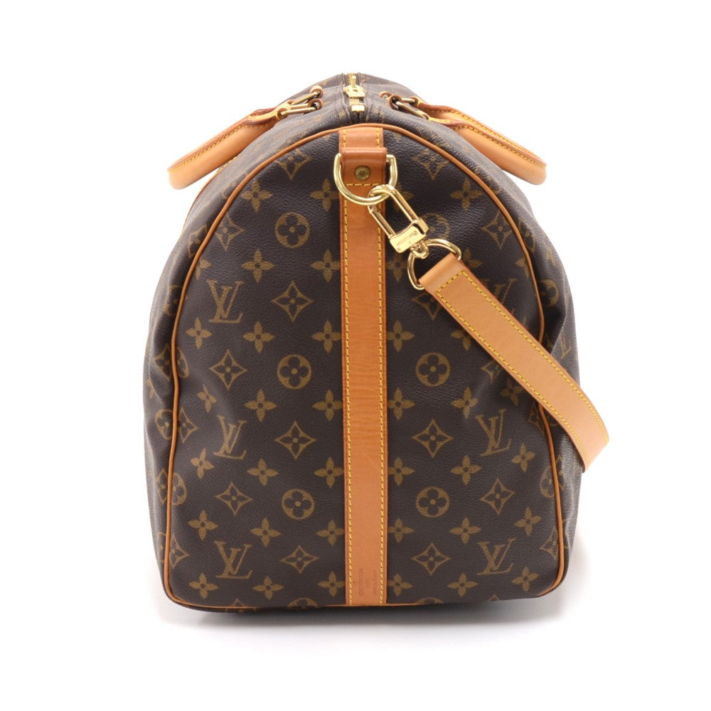 keepall 55 bandouliere monogram canvas travel bag with strap