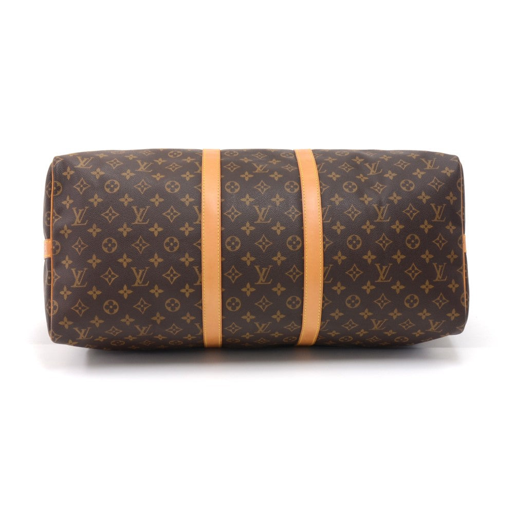 keepall 55 bandouliere monogram canvas travel bag with strap