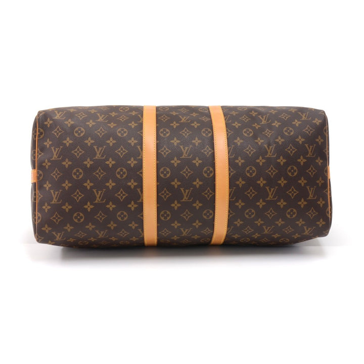 keepall 55 bandouliere monogram canvas travel bag with strap