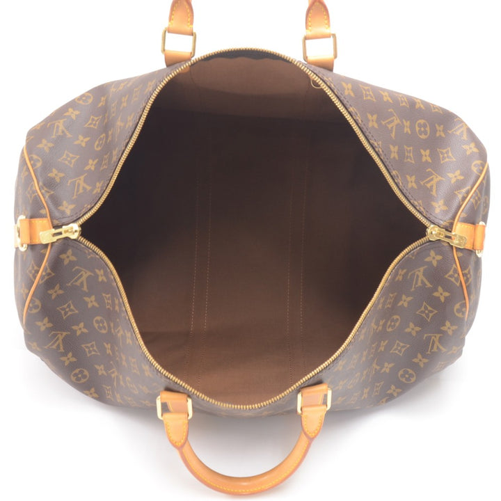 keepall 55 bandouliere monogram canvas travel bag with strap