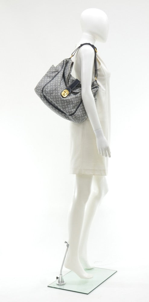 romance idylle mini lin canvas hobo bag