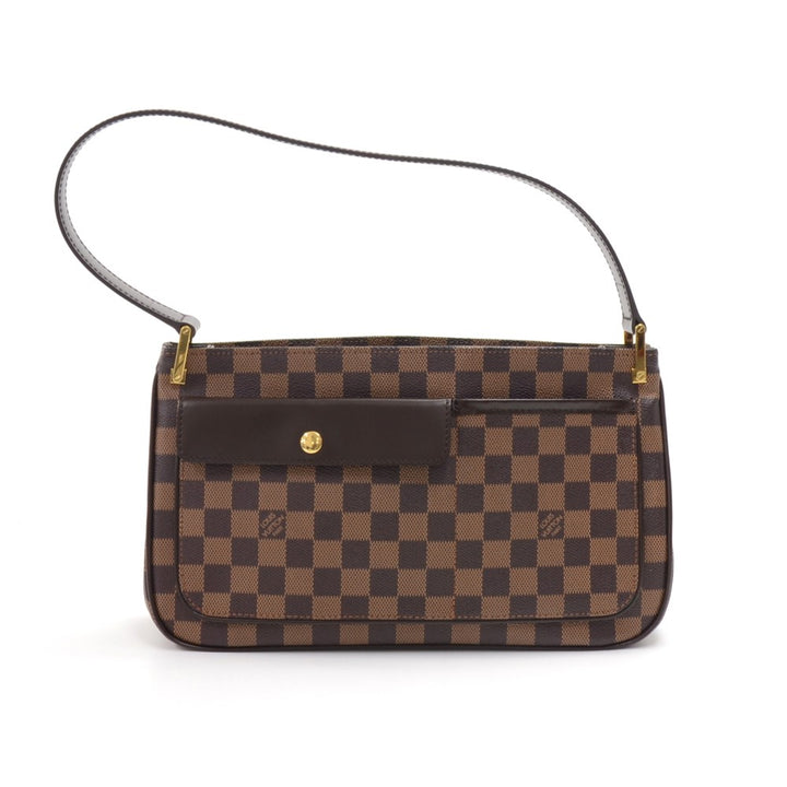 aubagne damier ebene canvas shoulder bag