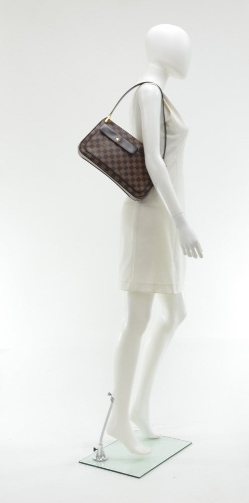 aubagne damier ebene canvas shoulder bag