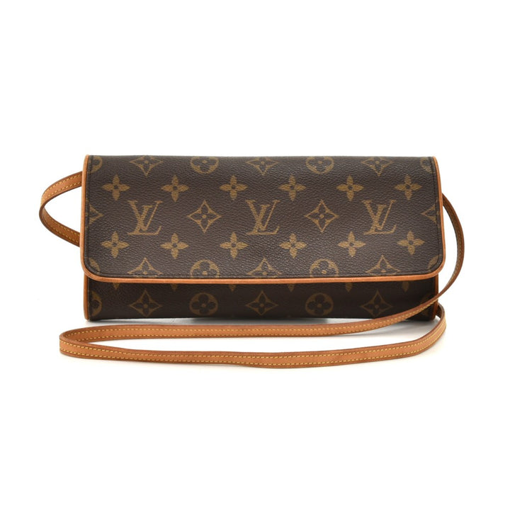 pochette twin gm monogram canvas shoulder bag