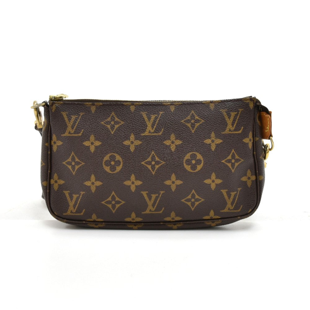 pochette accessoires monogram canvas bag with canvas strap