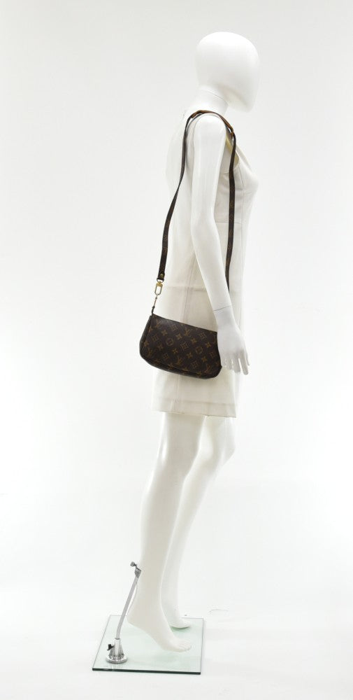 pochette accessoires monogram canvas bag with canvas strap