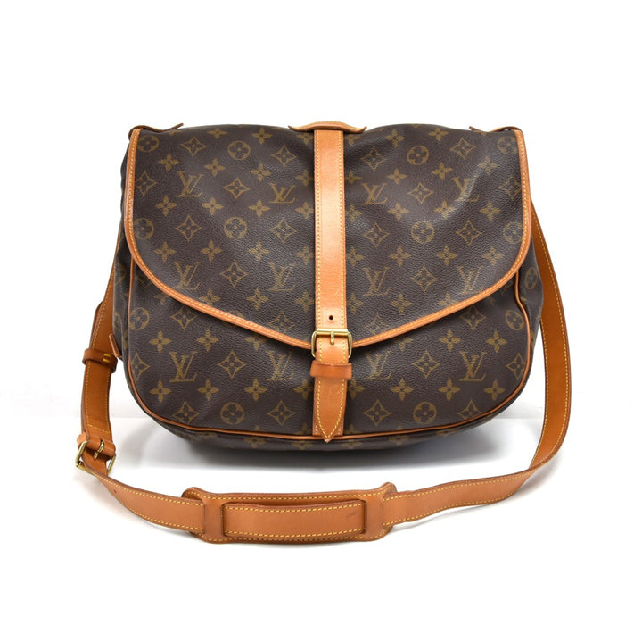 saumur 35 monogram canvas messenger bag