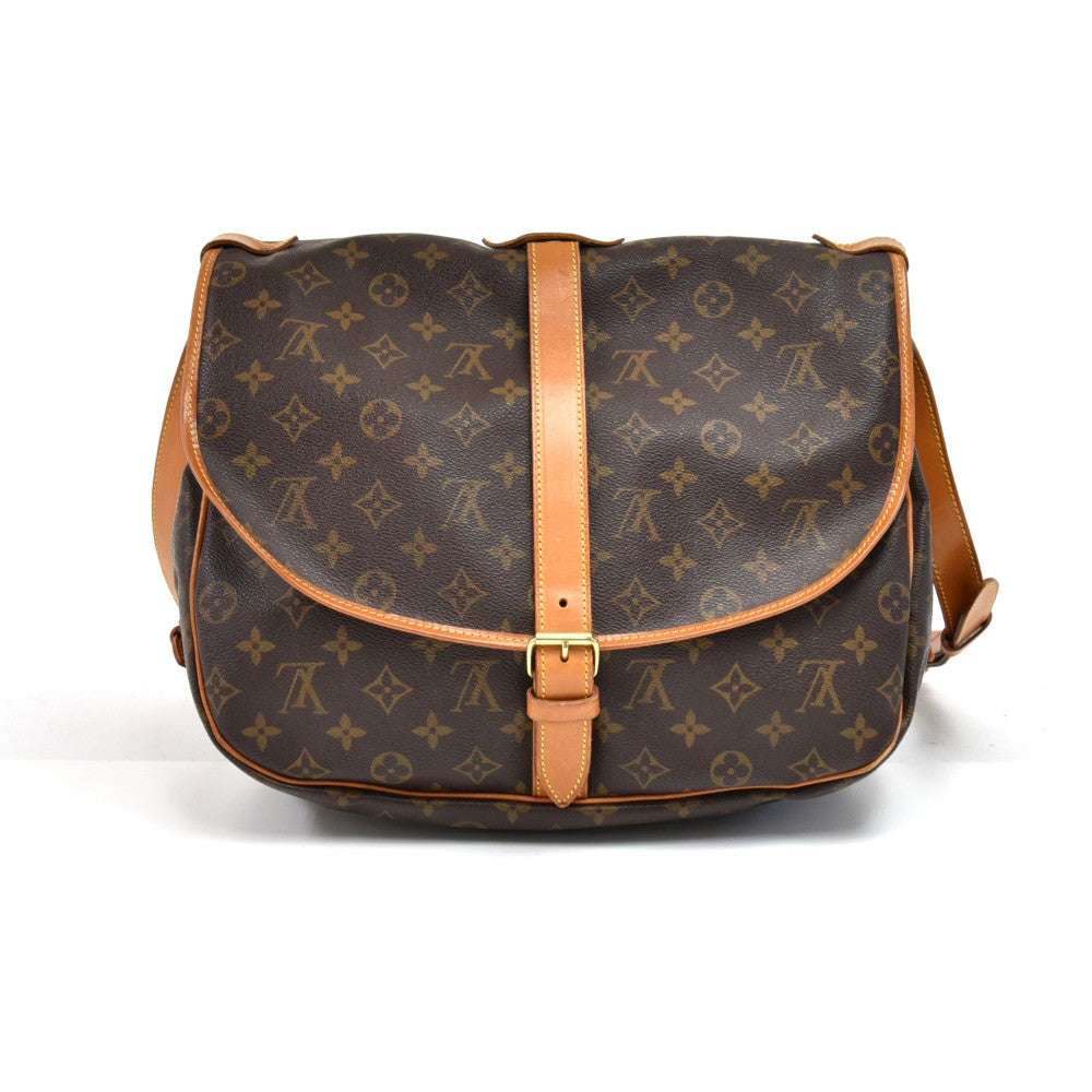 saumur 35 monogram canvas messenger bag