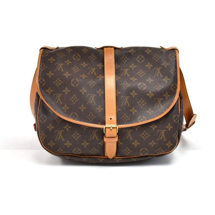 saumur 35 monogram canvas messenger bag