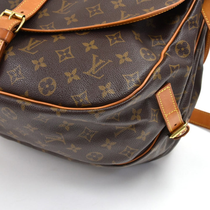 saumur 35 monogram canvas messenger bag