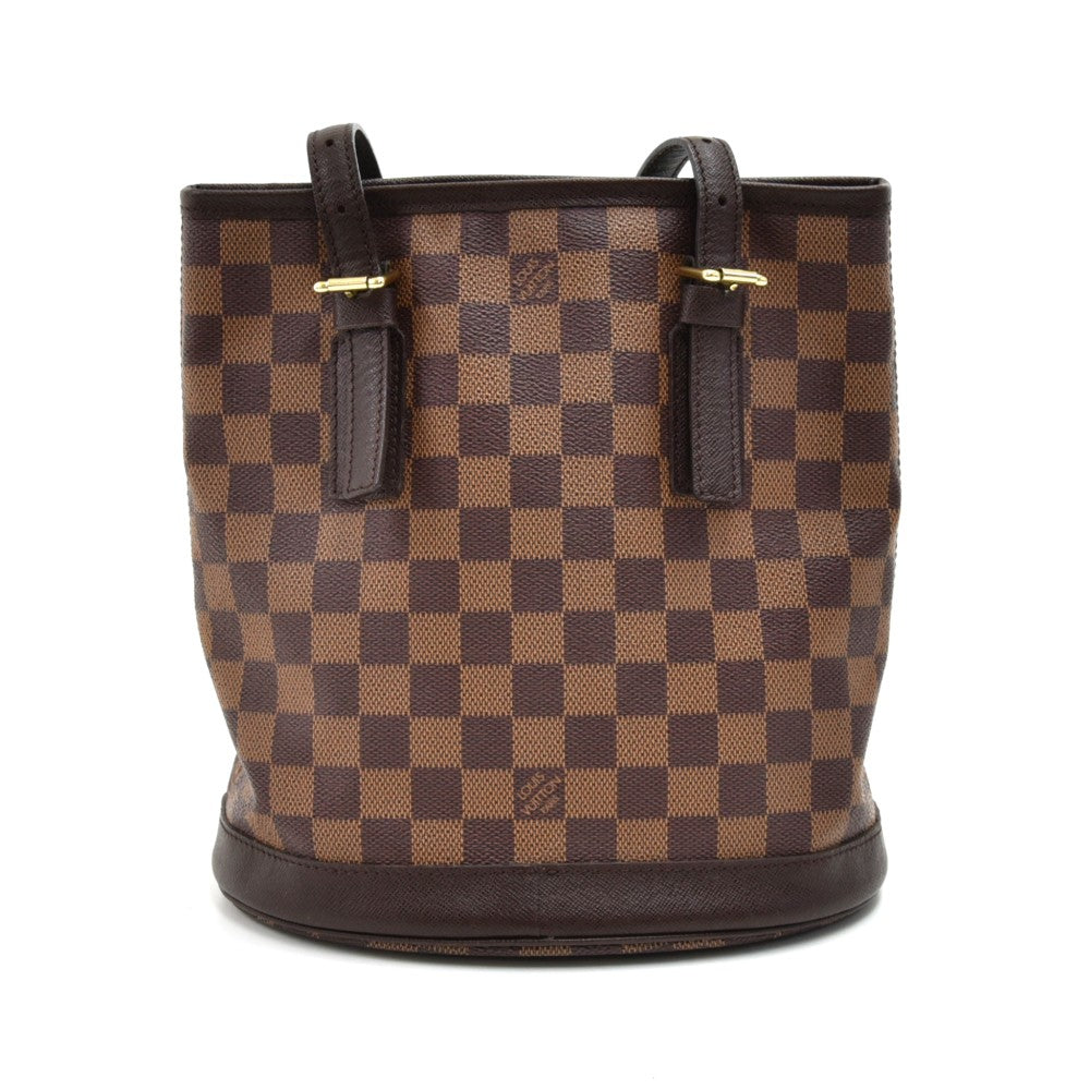 marais damier ebene canvas bucket bag