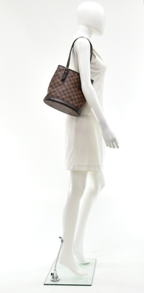 marais damier ebene canvas bucket bag