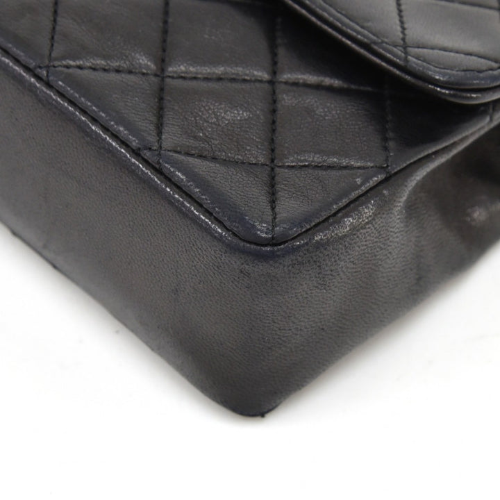 lambskin leather micro mini flap bag