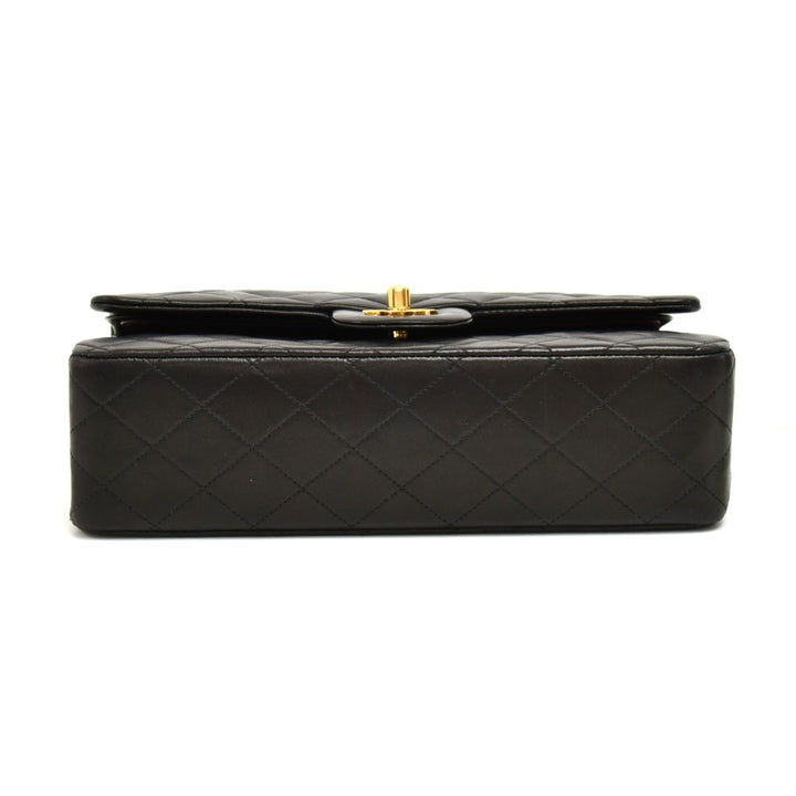 double flap lambskin leather bag