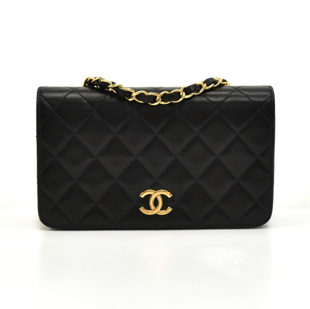 lambskin leather single flap mini bag
