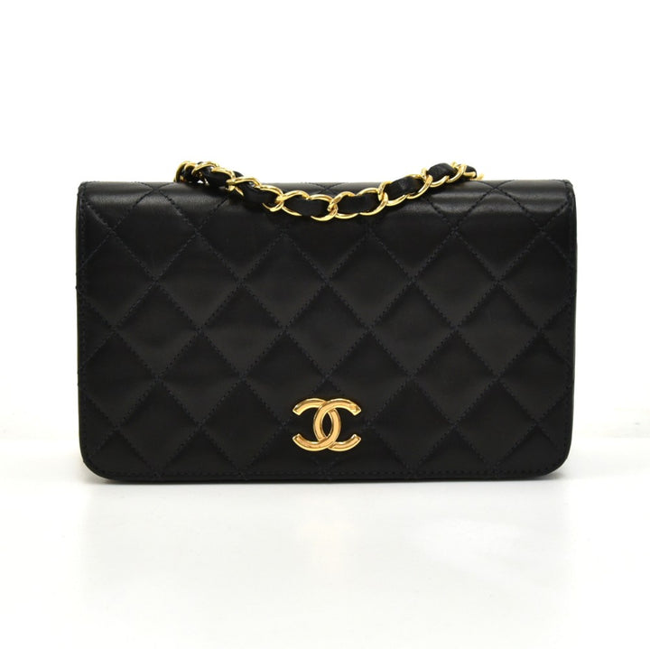 lambskin leather single flap mini bag