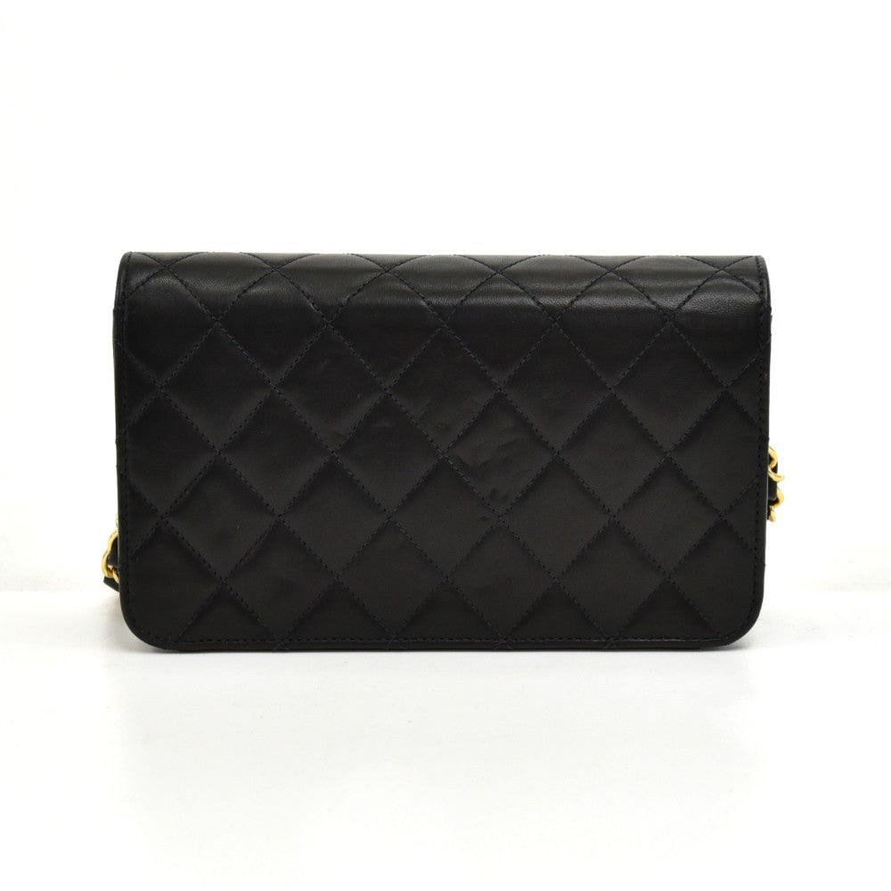 lambskin leather single flap mini bag
