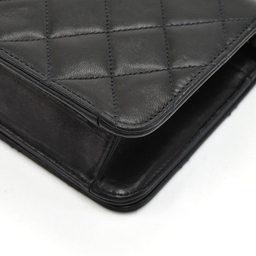 lambskin leather single flap mini bag
