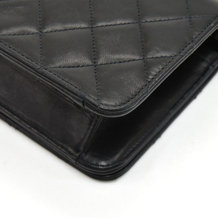 lambskin leather single flap mini bag