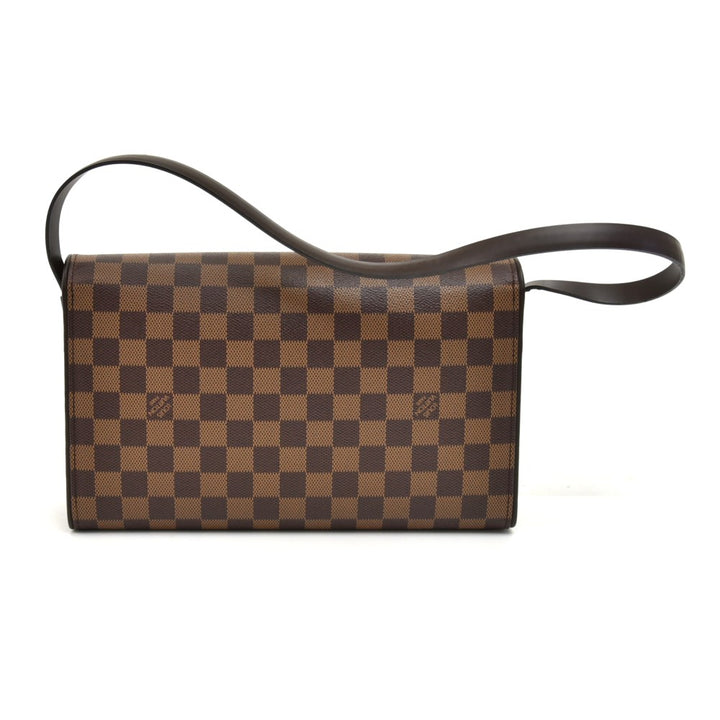 tribeca long damier ebene canvas bag