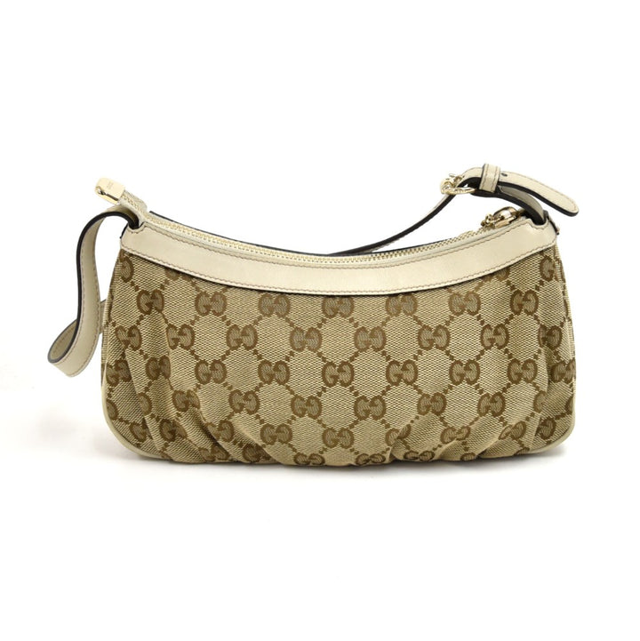 pleated monogram canvas small bag
