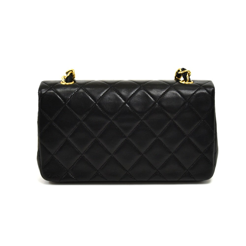 quilted leather mini single flap bag