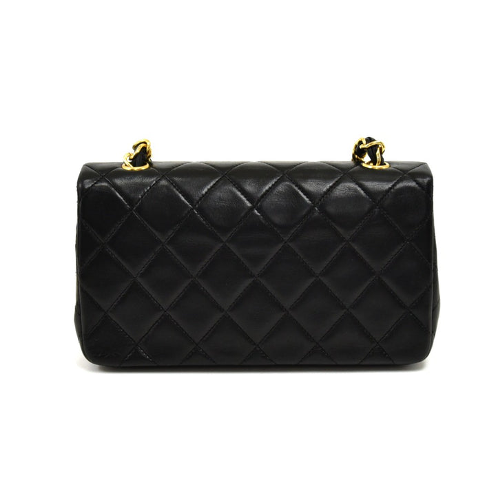 quilted leather mini single flap bag