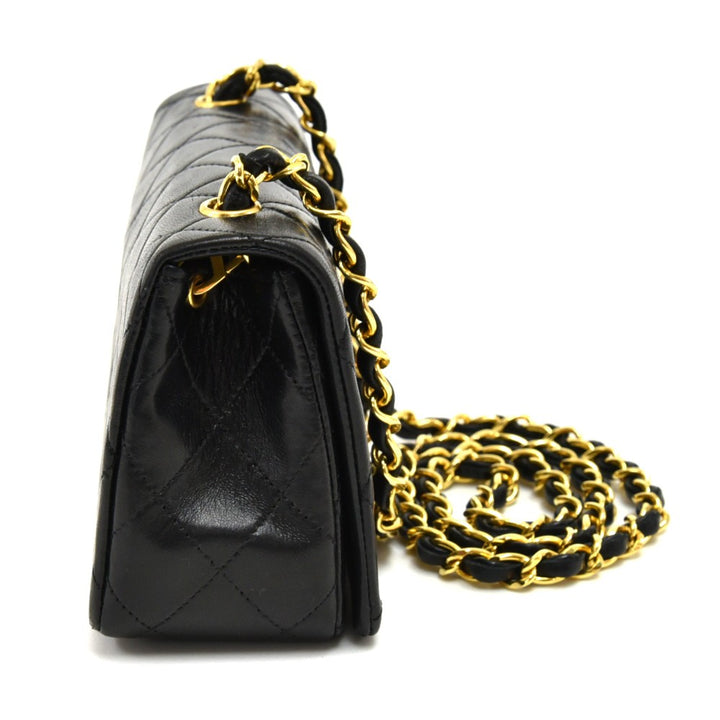 quilted leather mini single flap bag