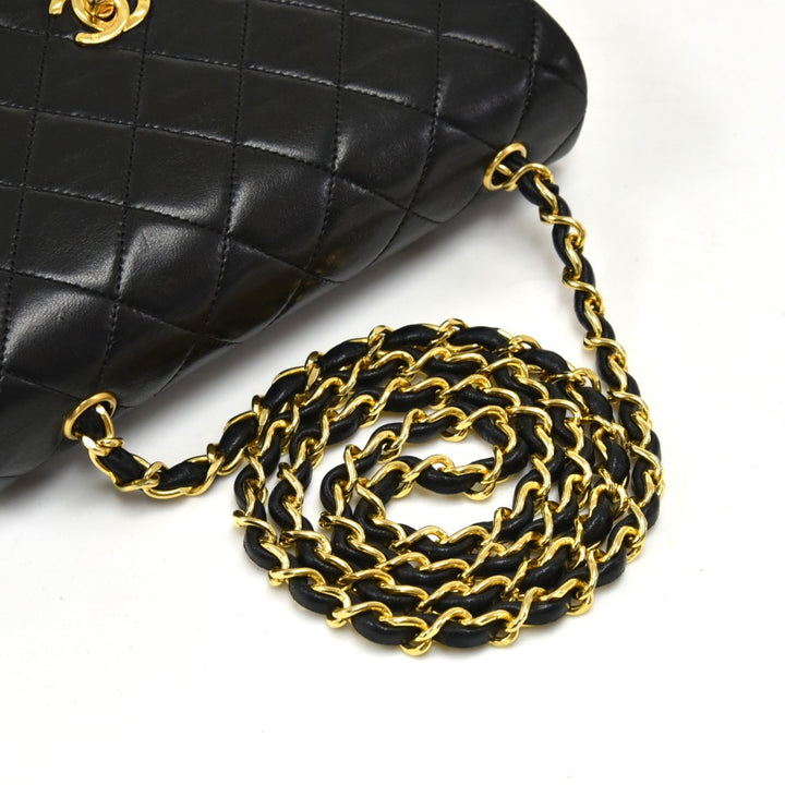 quilted leather mini single flap bag