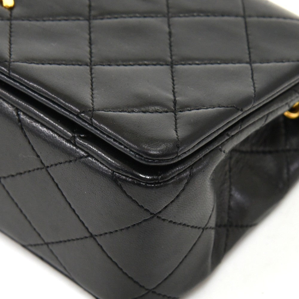 quilted leather mini single flap bag