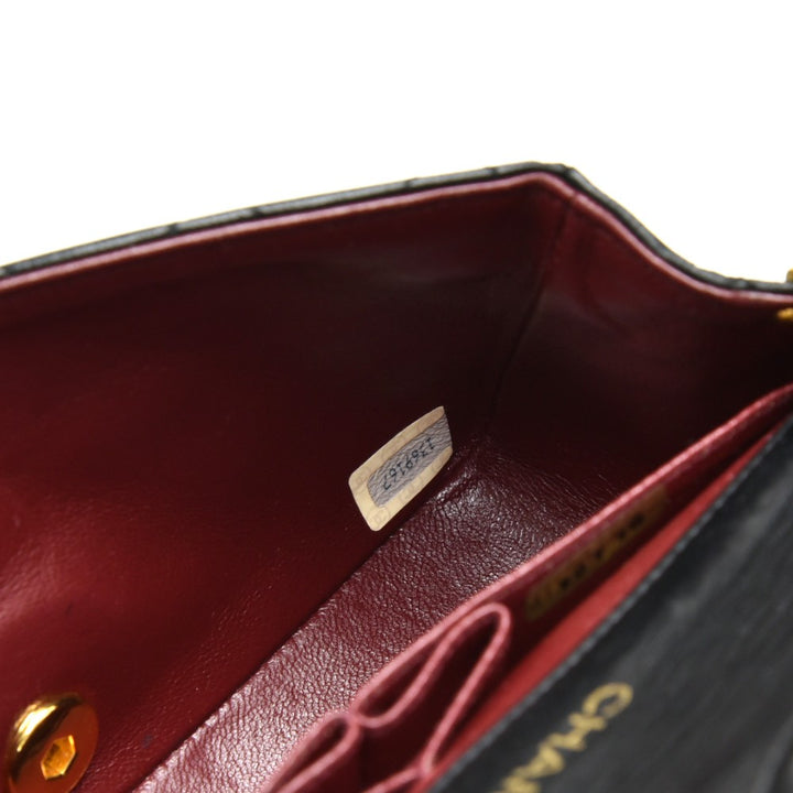 quilted leather mini single flap bag