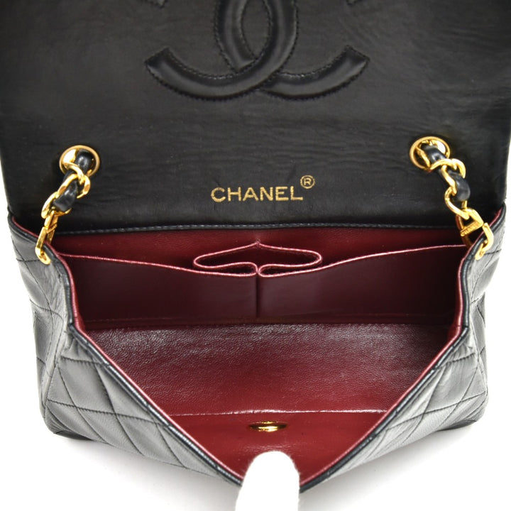 quilted leather mini single flap bag