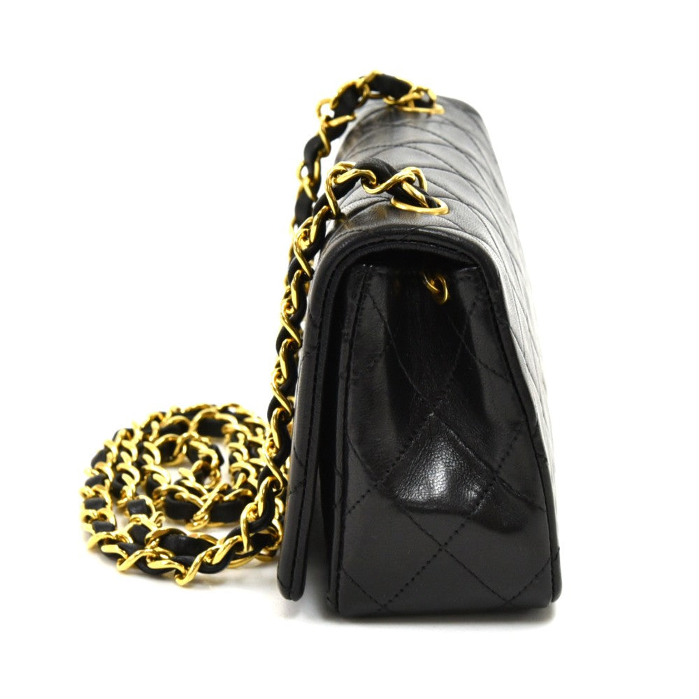singe flap mini leather leather bag