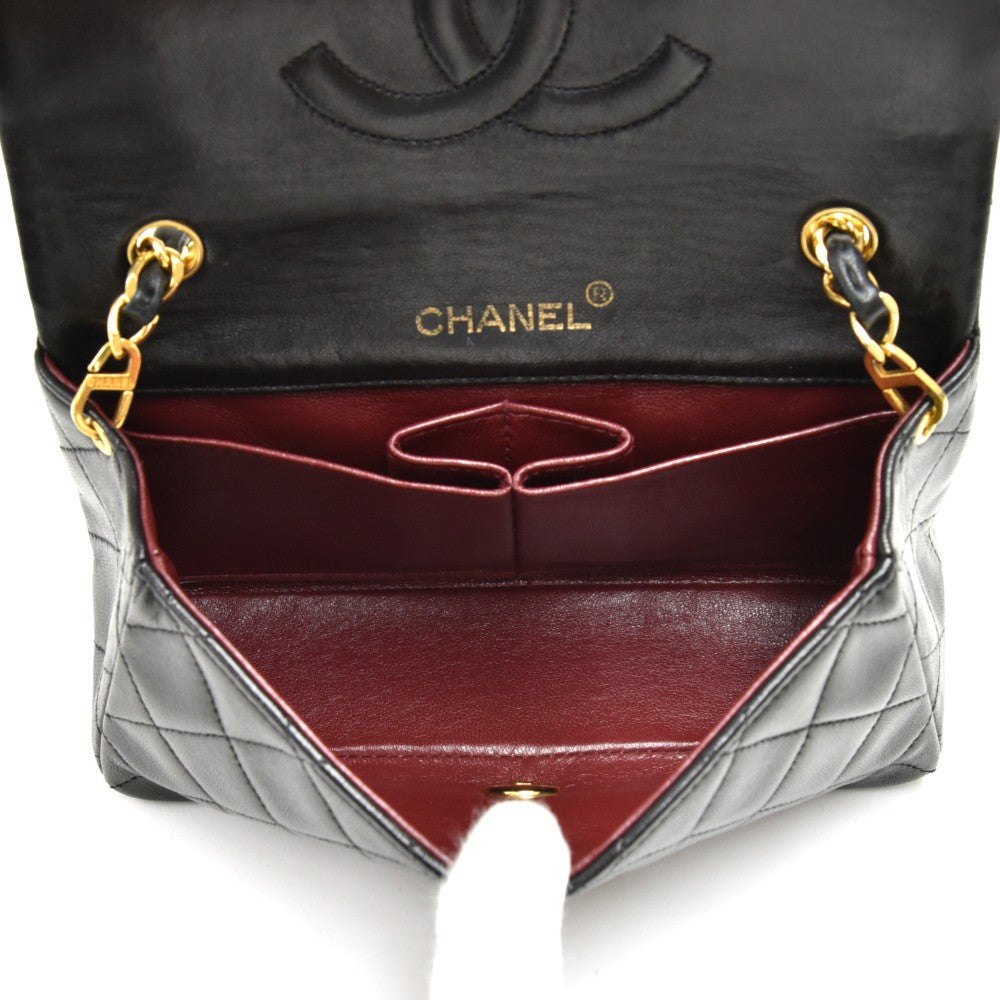 singe flap mini leather leather bag
