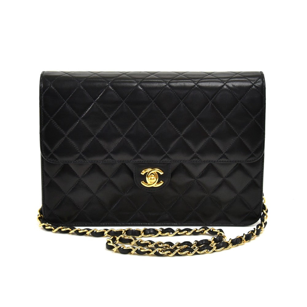 classic quilted leather single flap bag