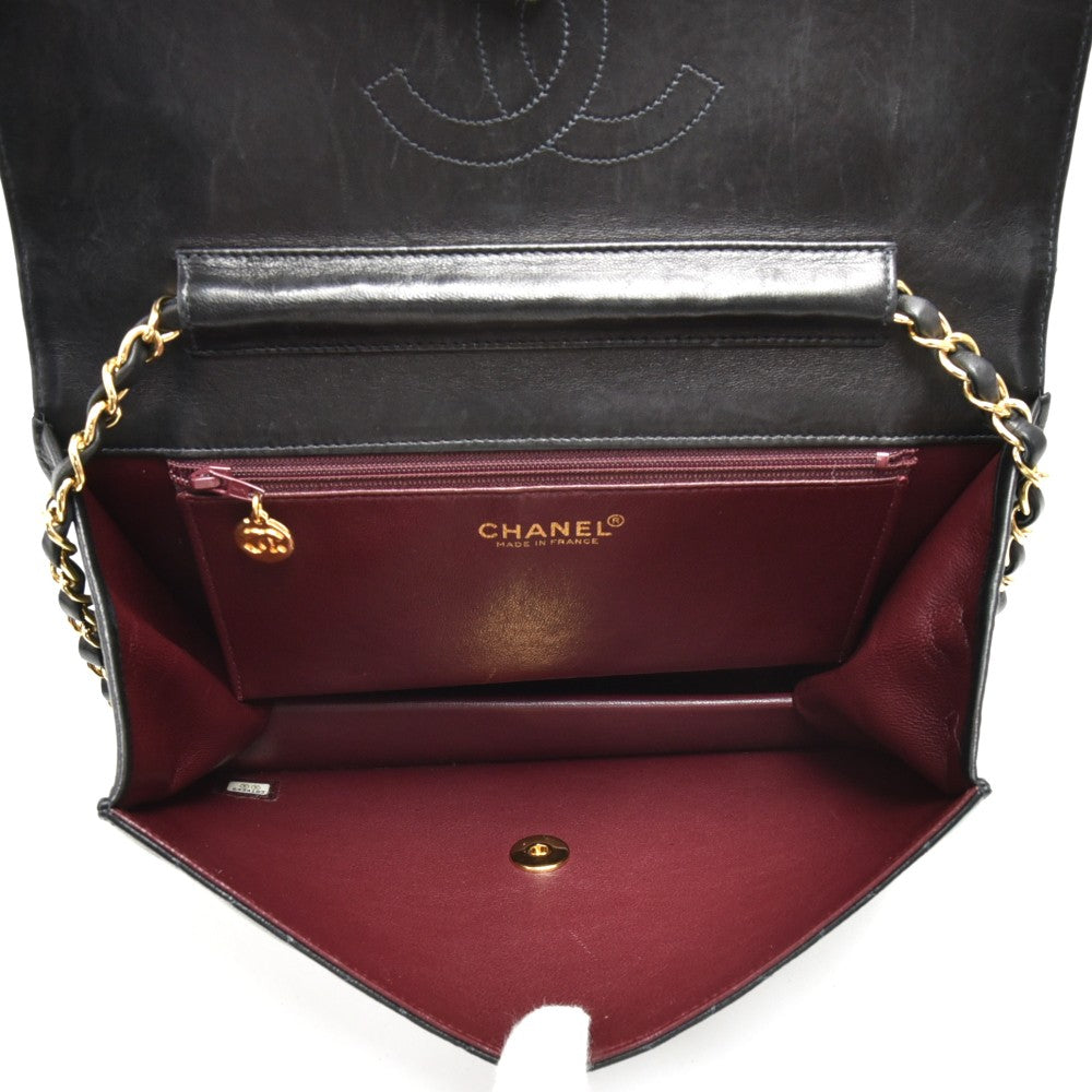 classic quilted leather single flap bag