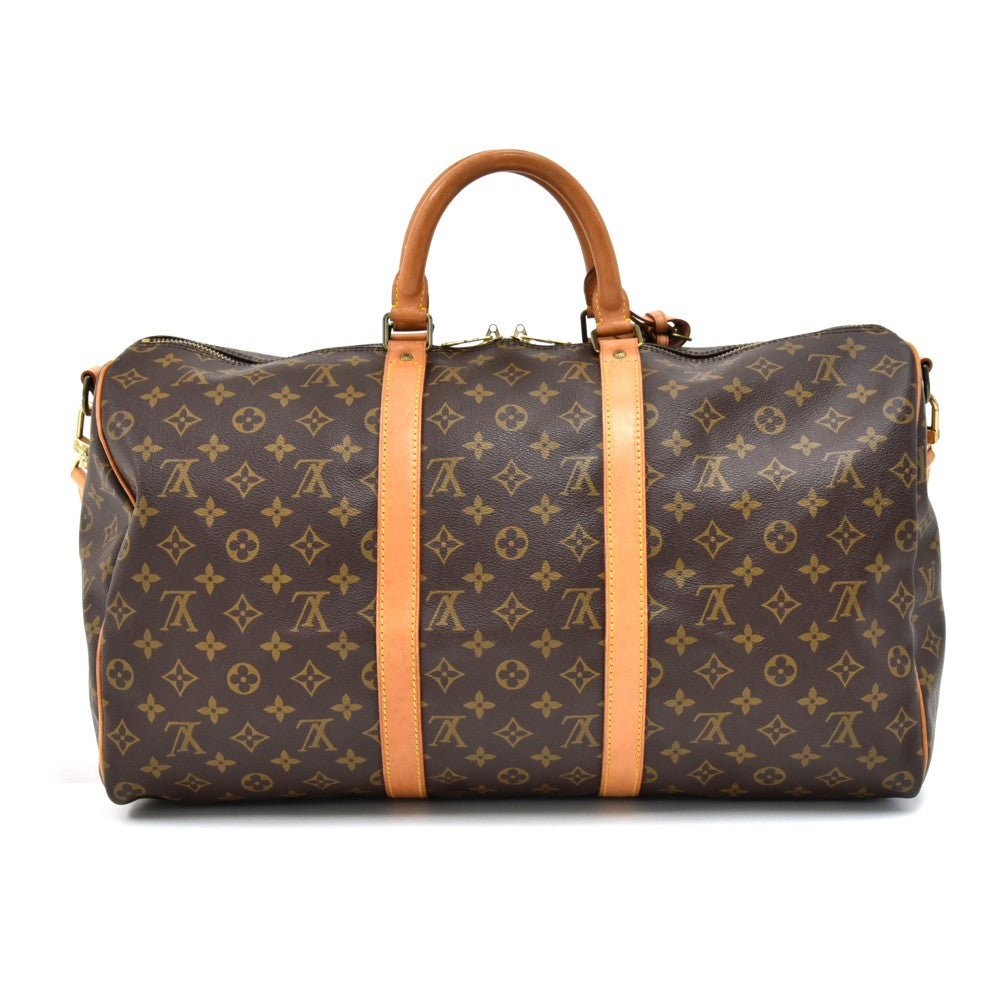 keepall 50 bandouliere monogram canvas duffel bag