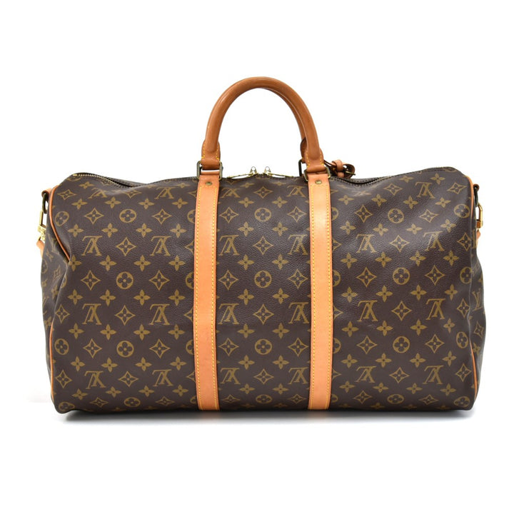 keepall 50 bandouliere monogram canvas duffel bag