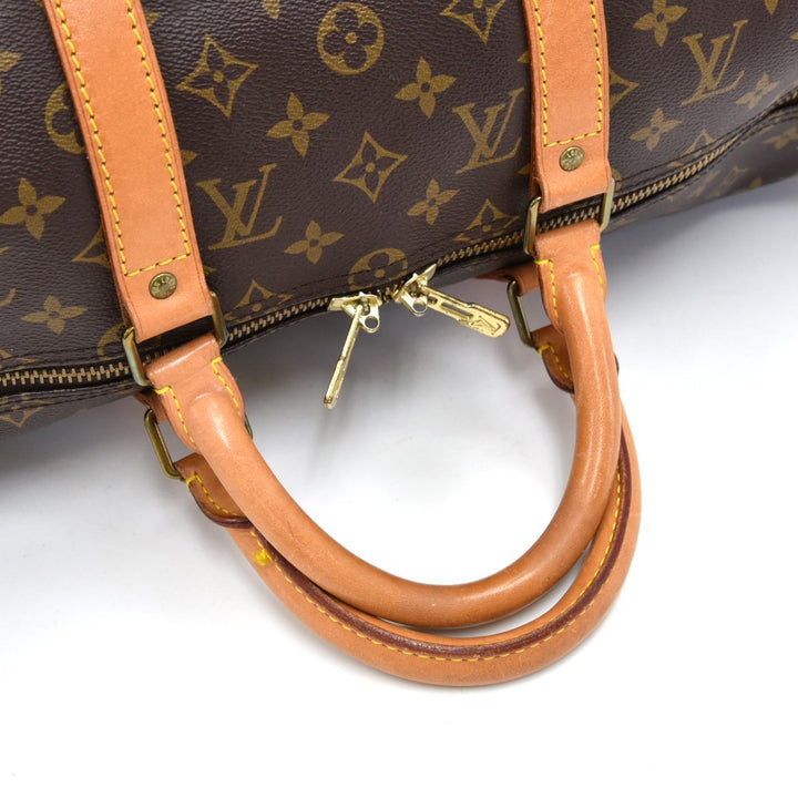 keepall 50 bandouliere monogram canvas duffel bag
