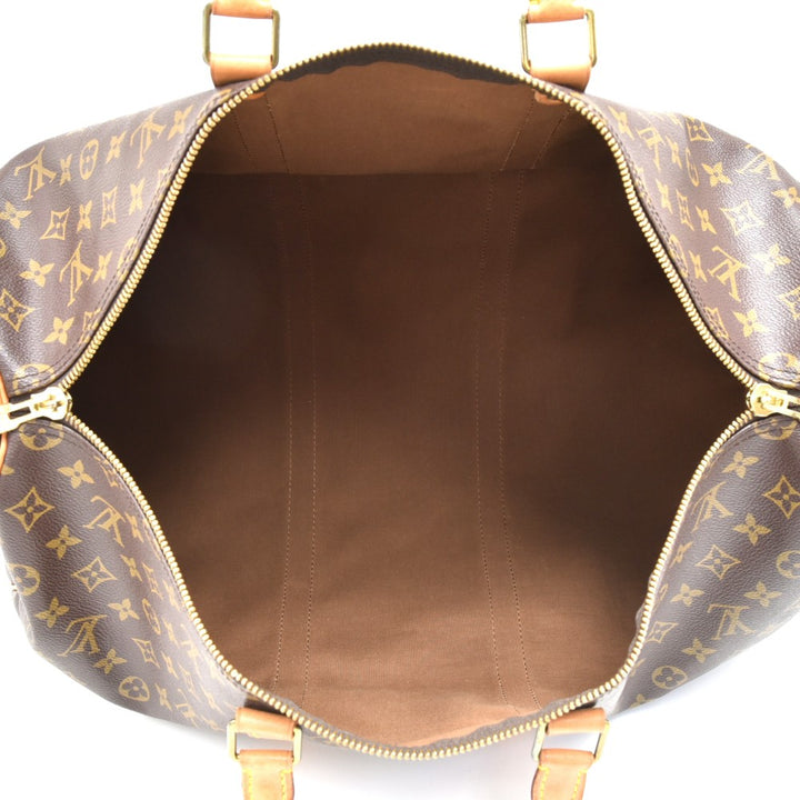 keepall 50 bandouliere monogram canvas duffel bag