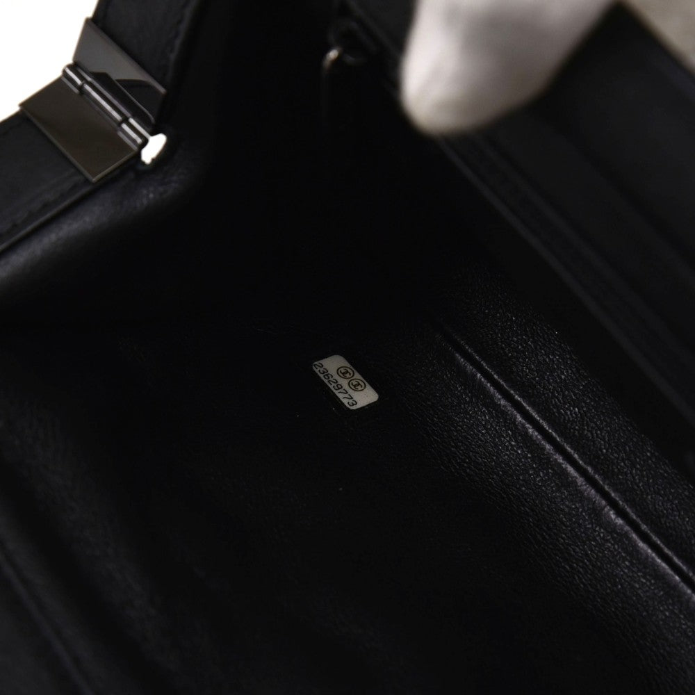 long clutch crinkled calf leather bag