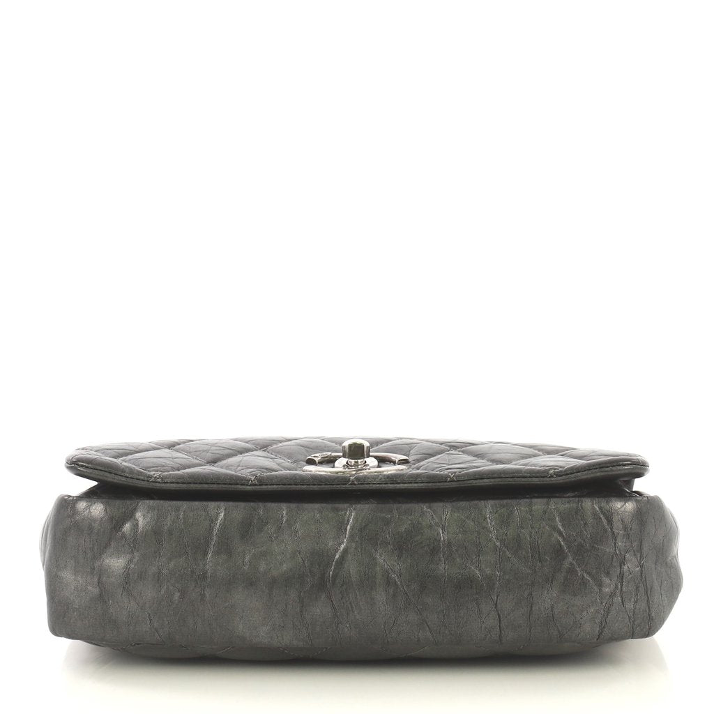 pondichery flap small aged calf leather bag