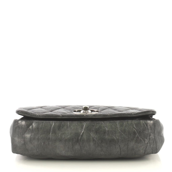 pondichery flap small aged calf leather bag