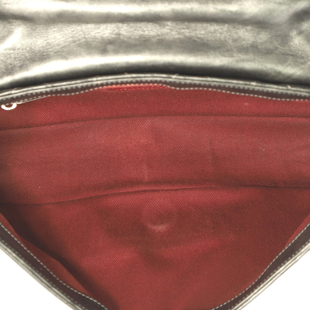 pondichery flap small aged calf leather bag