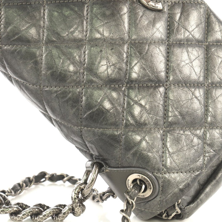 pondichery flap small aged calf leather bag