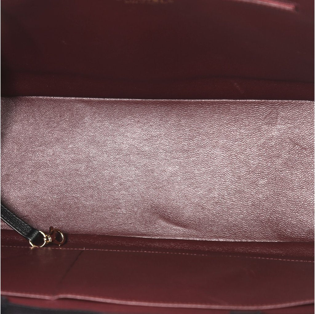 business affinity caviar leather large shopping tote bag