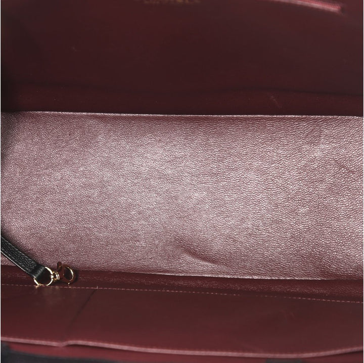 business affinity caviar leather large shopping tote bag
