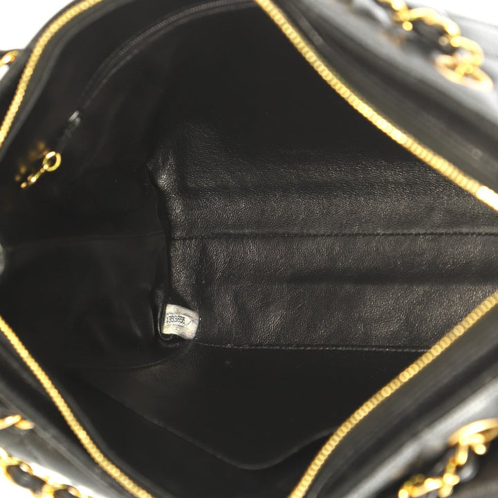 quilted caviar leather shopping tote bag